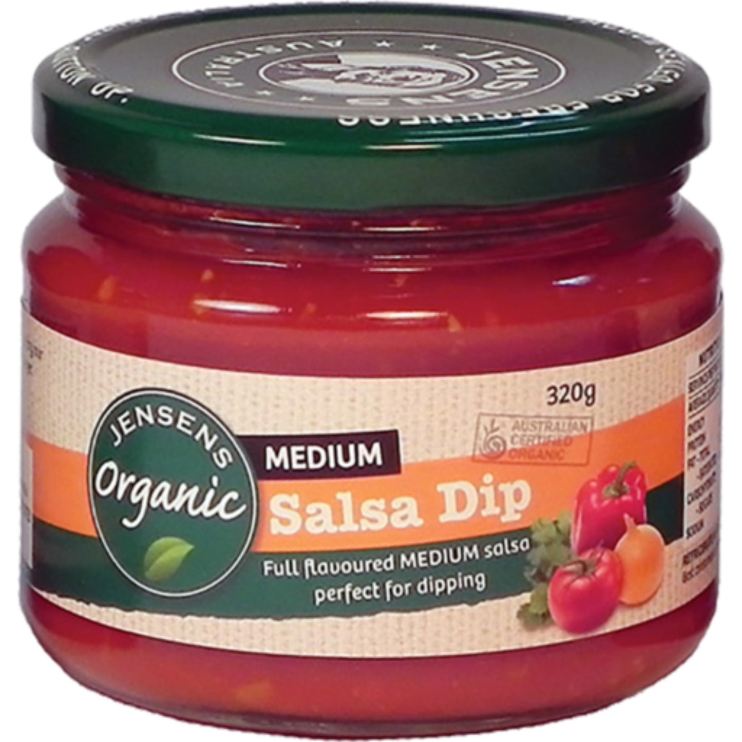Jensens Organic Salsa Medium 320g